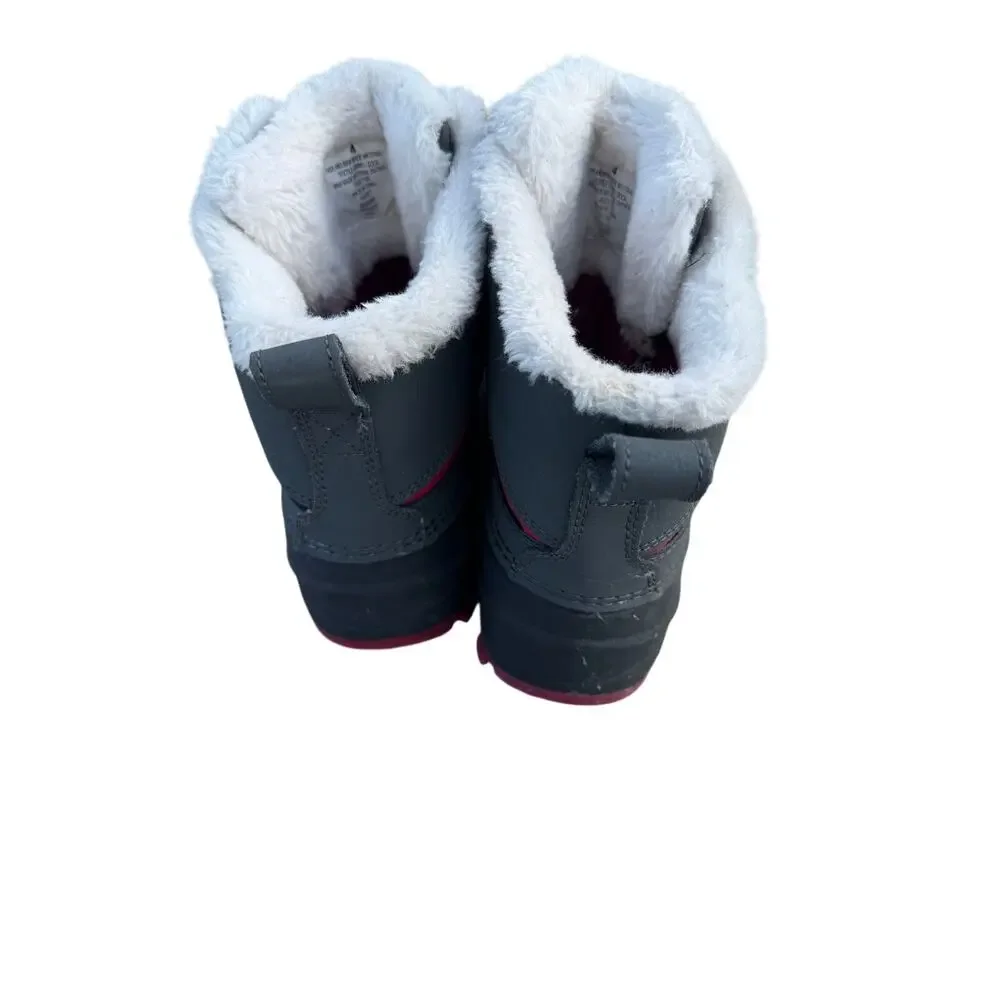 All in Motion Girl's Snow Boots - Gray/Magenta - Size 4 (youth)